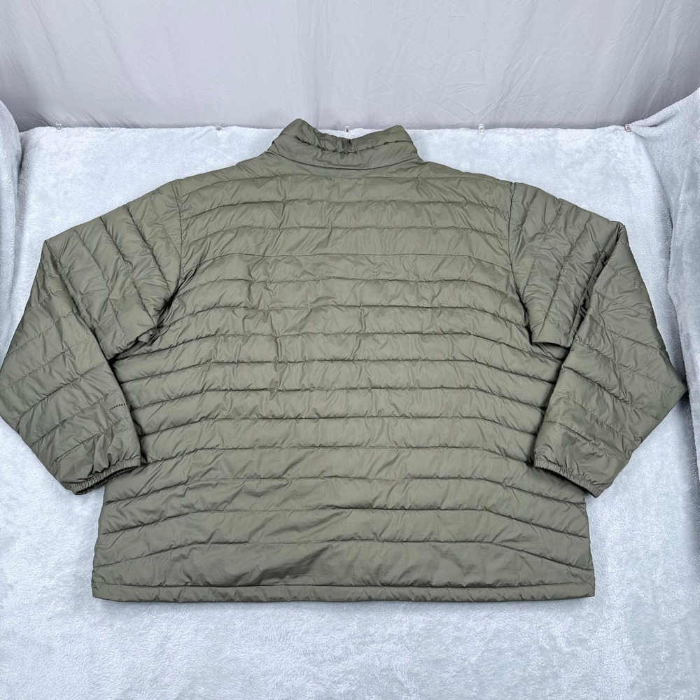 Columbia Powder Lite Jacket Mens 4X Green Omni Heat Insulated Puffer Full Zip - Picture 2 of 12